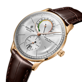 REEF TIGER RGA82B0-3 Classic Automatic Mechanical Dress Watch For Men - High quality Rose Gold Business Casual Watch